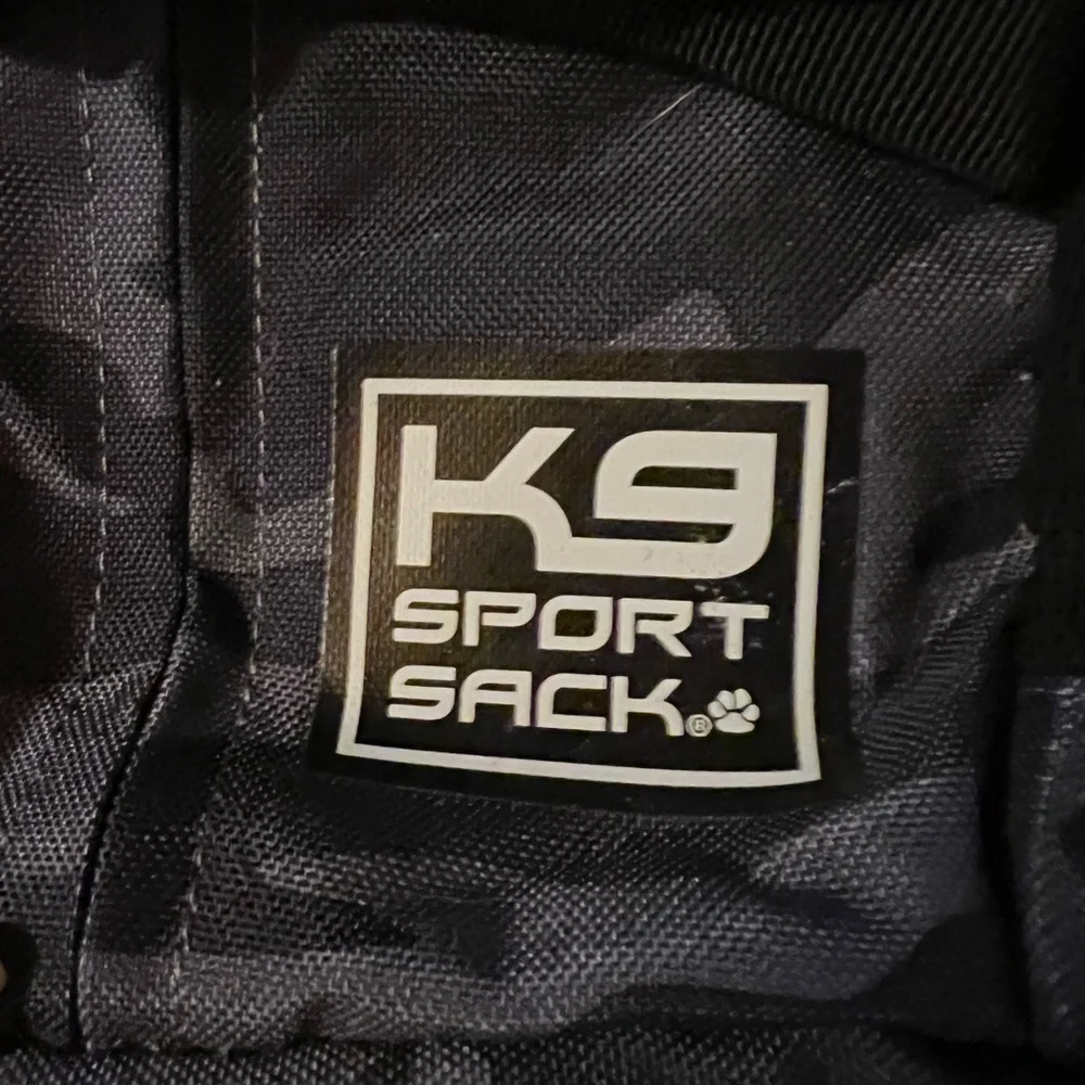 Stylish Black/Grey Camouflage Dog Carrier Backpack